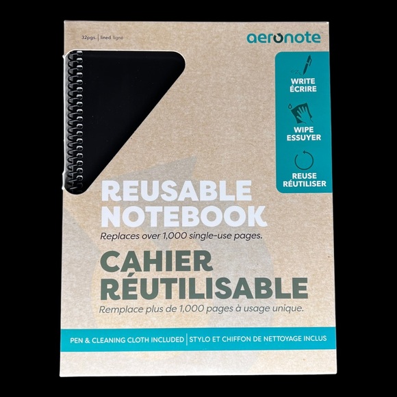 NWT Notebook Reusable Write Wipe & Reuse Notebook 32 Pages Lined BRAND NEW - Picture 1 of 5